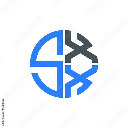 SXX logo SXX icon SXX vector SXX monogram SXX letter SXX minimalist SXX triangle SXX hexagon Circle Unique modern flat abstract logo design  photo