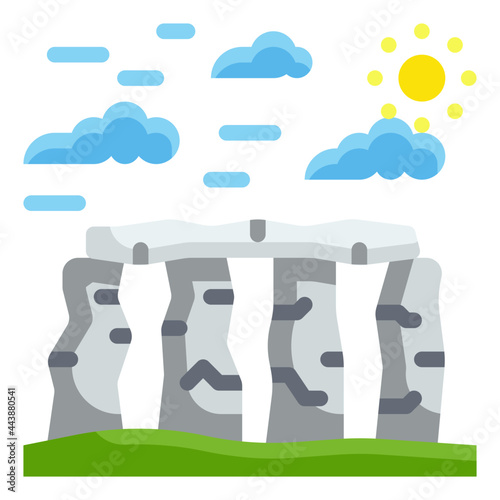 stonehenge flat icon