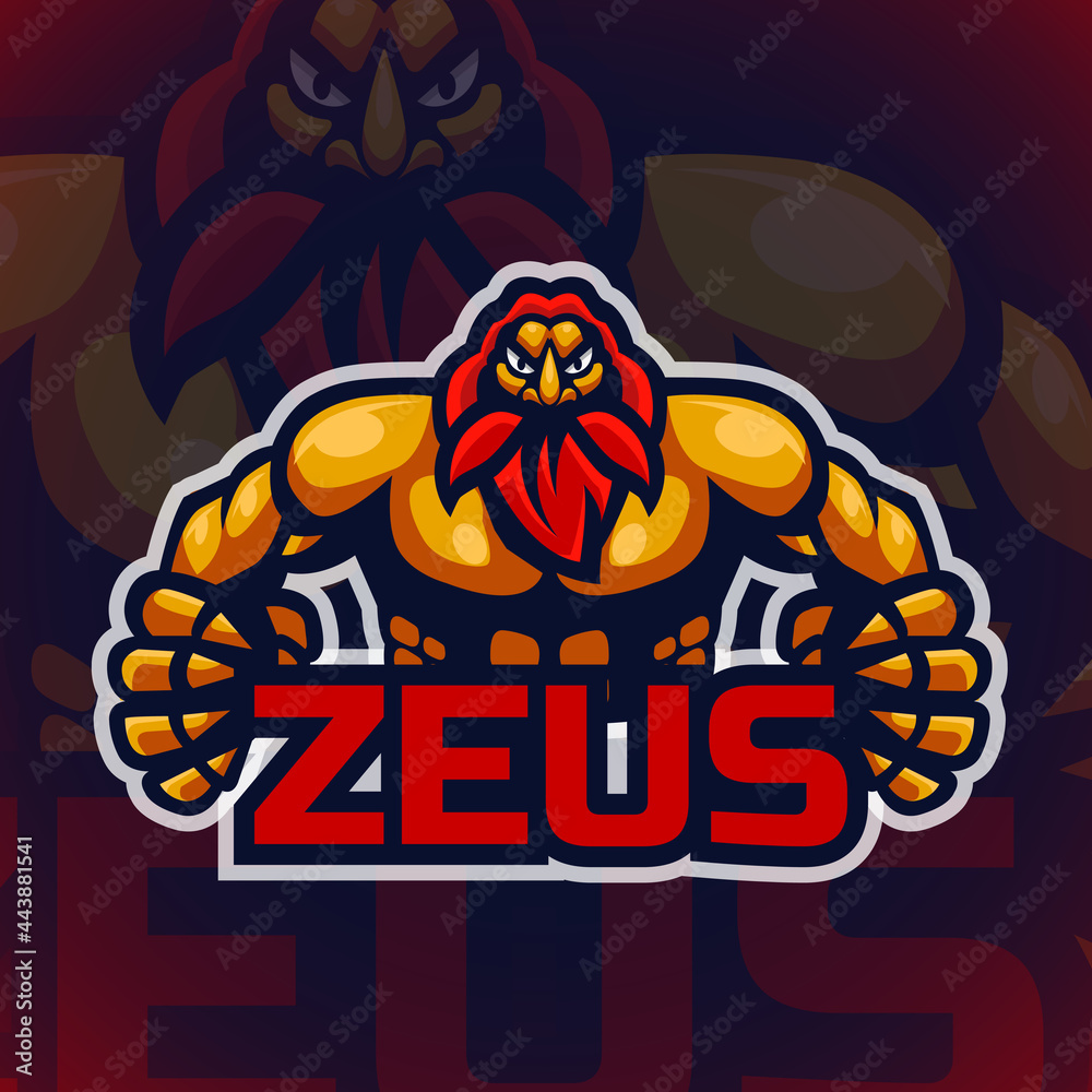 God Zeus Mascot Logo for Sport Team