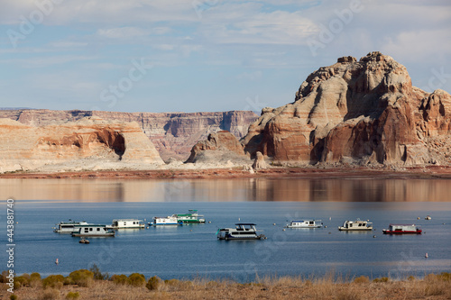 Houseboats Anchored on Lake Powell