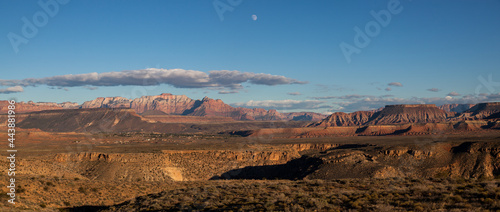 Zion Landscape with Rising Moon