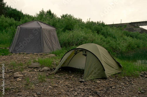tourist tent near the river © Natali Arkhangelsk