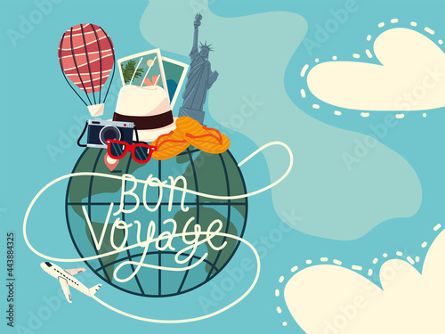 Fotografie, Obraz bon voyage tourism card