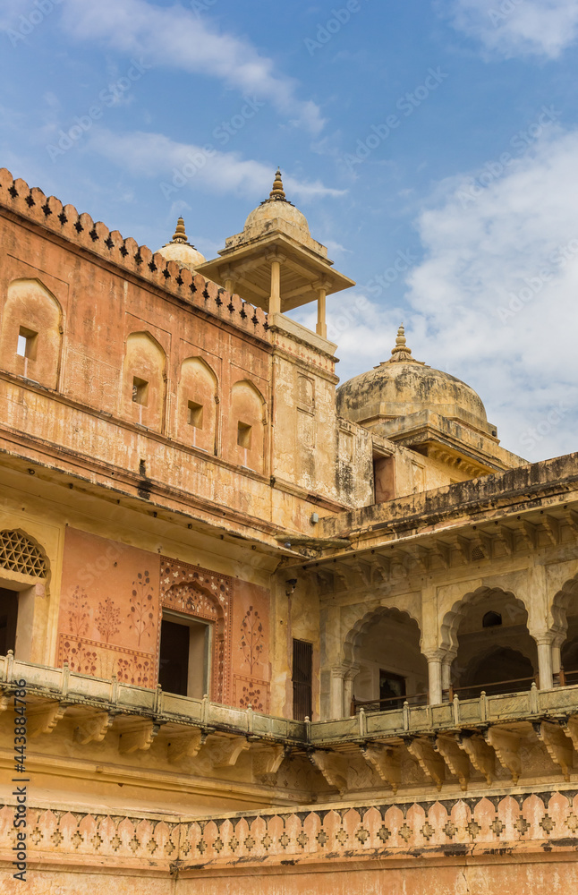 Corner towers of the Amer Fort in Jaipur