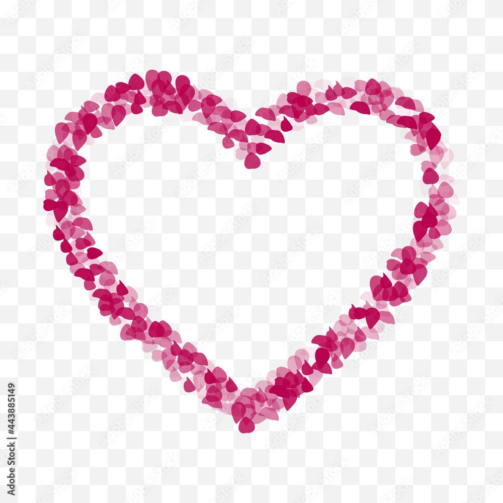 Rose Petals Heart Shaped Frame Rose Petals Heart Shaped Frame