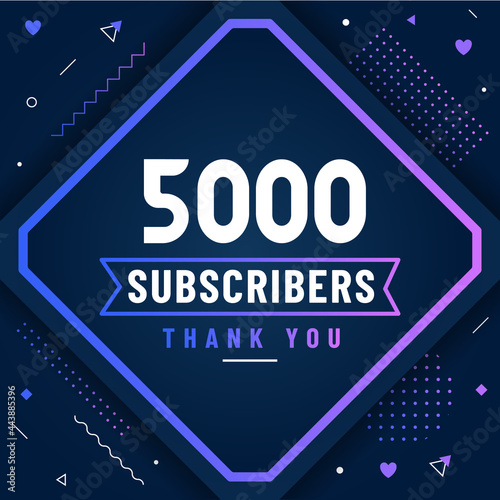 Thank you 5000 subscribers, 5K subscribers celebration modern colorful design.Thank you 6000 subscribers, 6K subscribers celebration modern colorful design.