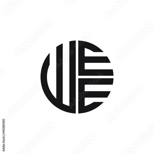 WEE logo WEE icon WEE vector WEE monogram WEE letter WEE minimalist WEE triangle WEE hexagon Circle Unique modern flat abstract logo design 