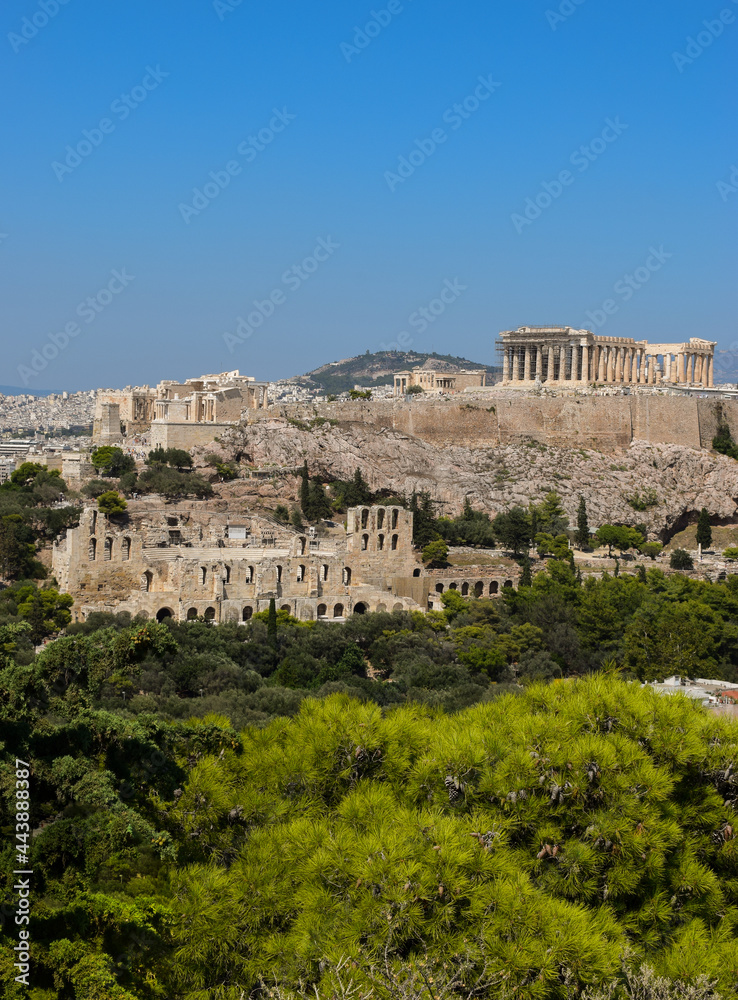 View of Athens with Acropolis hill, Greece