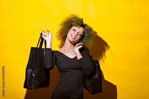 young etnic woman shopping concept