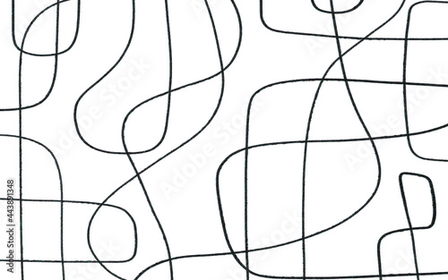 Black and white illustrated abstract line pattern background. Vector organic grunge pattern. Abstract background with brush strokes. Hand drawn texture. Modern graphic design. Hand drawn striped.	