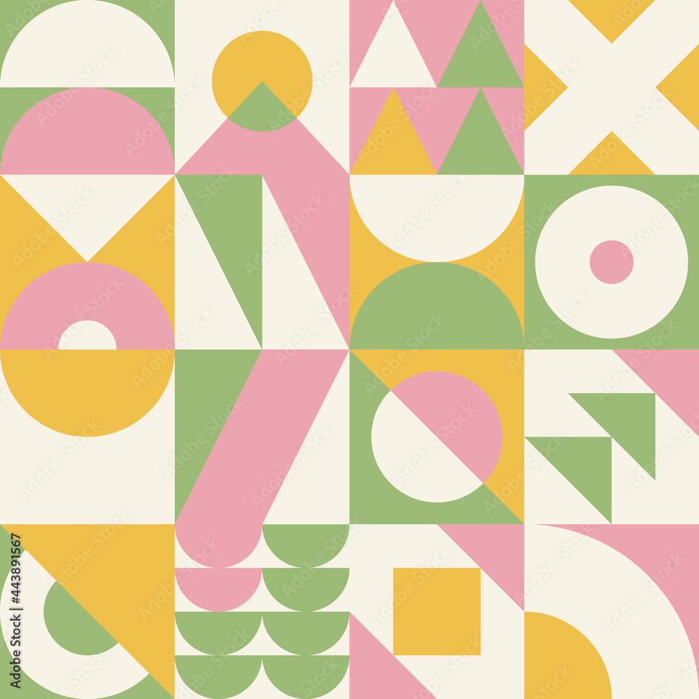 Seamless bauhaus pattern. Abstract geometric vector background. Seamless bauhaus pattern. Abstract geometric vector background.