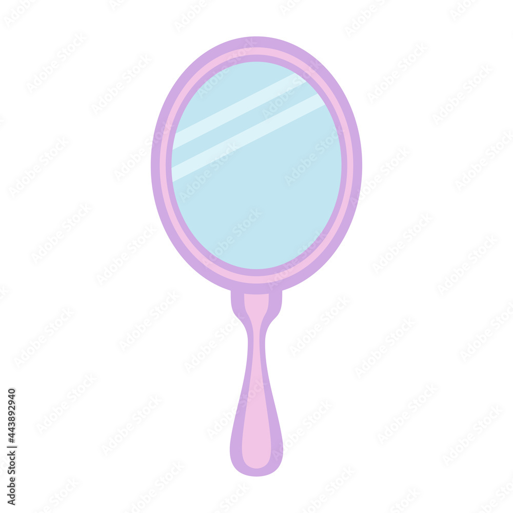 cartoon hand mirror isolated on white background cartoon hand mirror isolated on white background