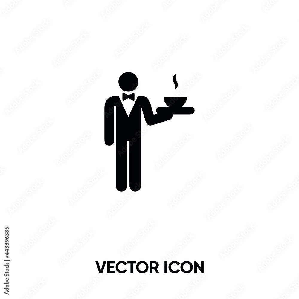 Servant vector icon . Modern, simple flat vector illustration for website or mobile app. Butler symbol, logo illustration. Pixel perfect vector graphics Servant vector icon . Modern, simple flat vector illustration for website or mobile app. Butler symbol, logo illustration. Pixel perfect vector graphics