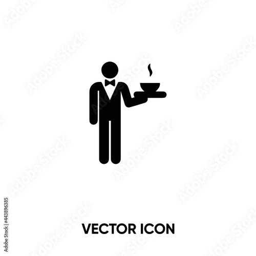 Servant vector icon . Modern, simple flat vector illustration for website or mobile app. Butler symbol, logo illustration. Pixel perfect vector graphics