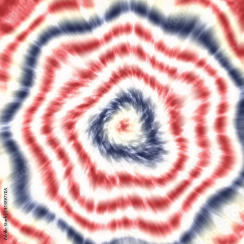Abstract patriotic red white and blue blur tie dye background for party celebration, voting, July poster