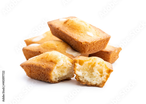 Mini sponge cakes. Sweet vanilla dessert.