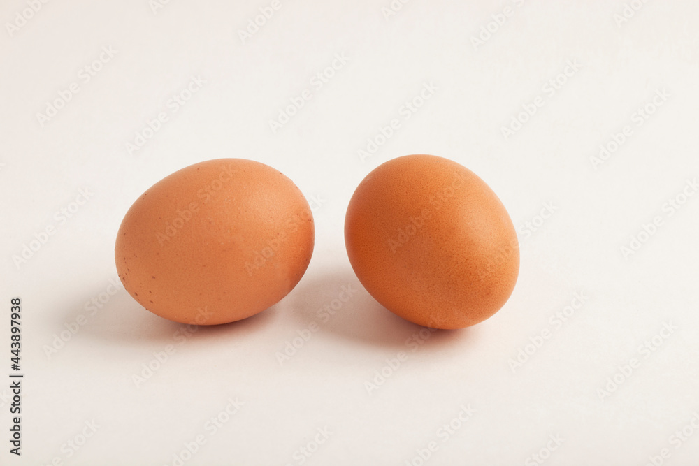 Chicken egg, brown in color. Chicken egg, brown in color.