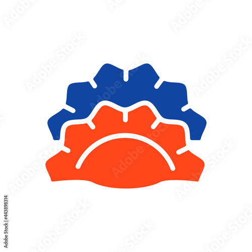 Two dumplings, potstickers or jiaozi glyph icon