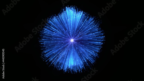Optical fiber sheaf abstract background. Glowing bundle of Optic cables