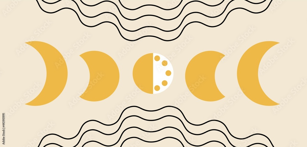 Phases of the moon concept Phases of the moon concept