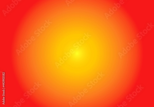 Ola de calor. Fondo amarillo anaranjado circular