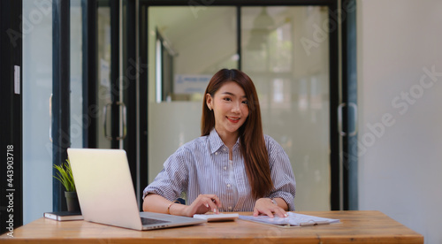 Fund managers researching and analysis Investment stock market by paperwork on wooden desk in office © itchaznong