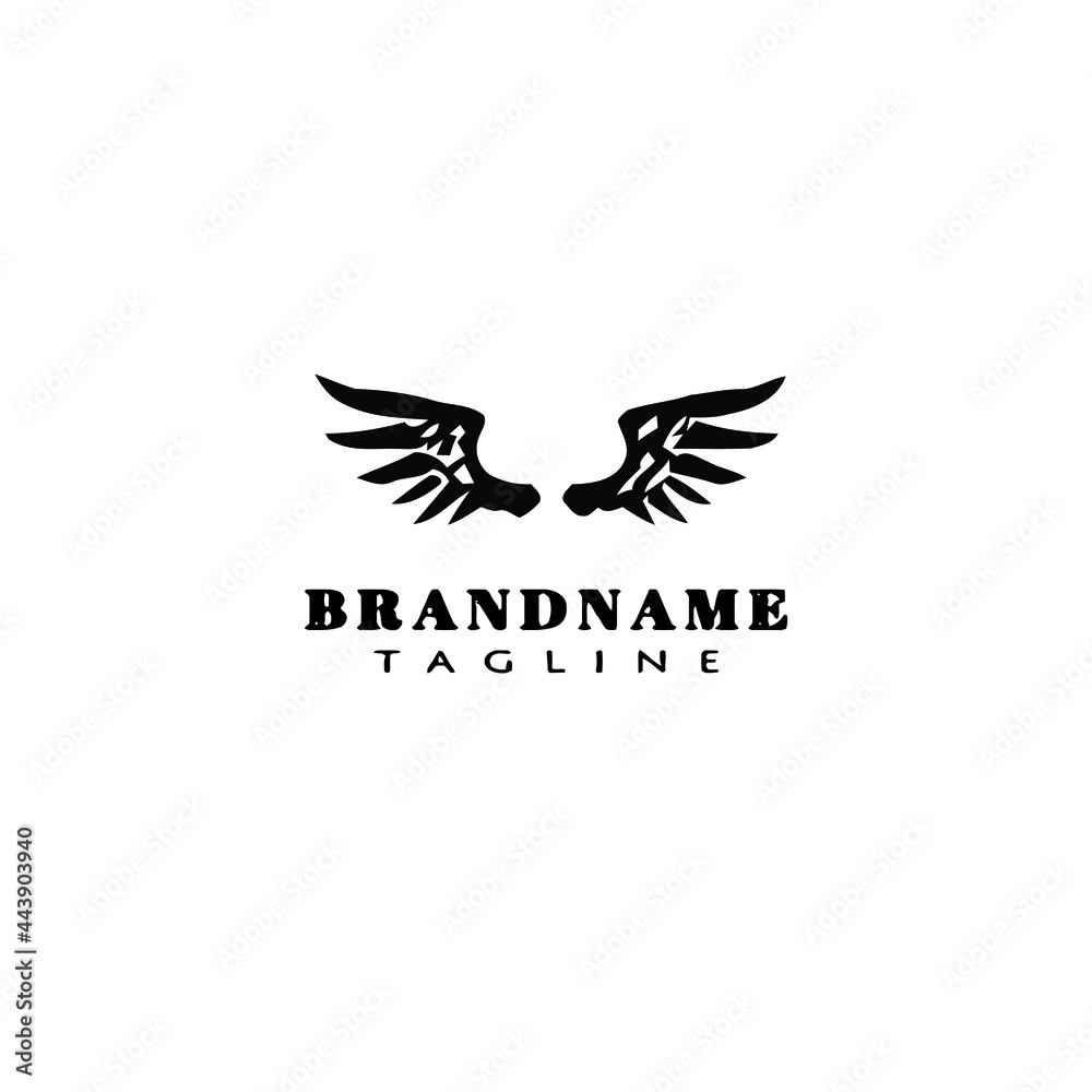 Obraz premium angel wings icon design template vector logo
