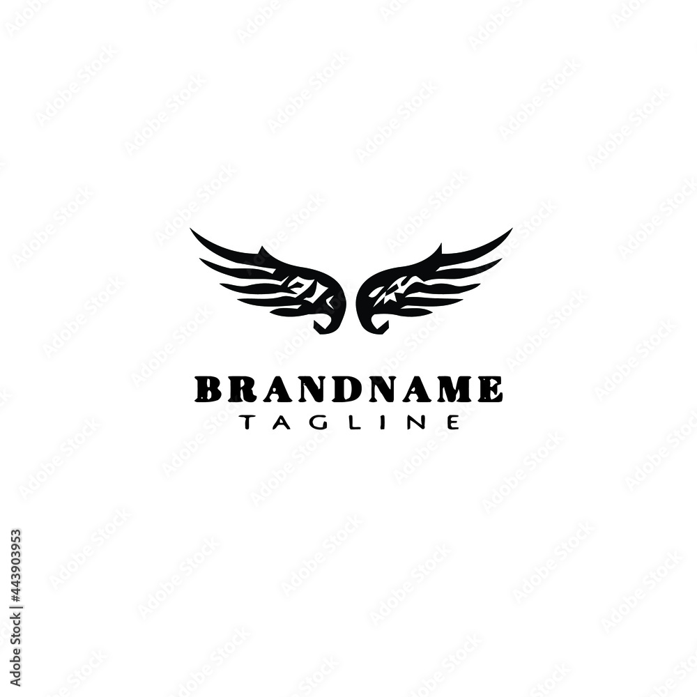 Fototapeta premium angel wings icon design template logo illustration