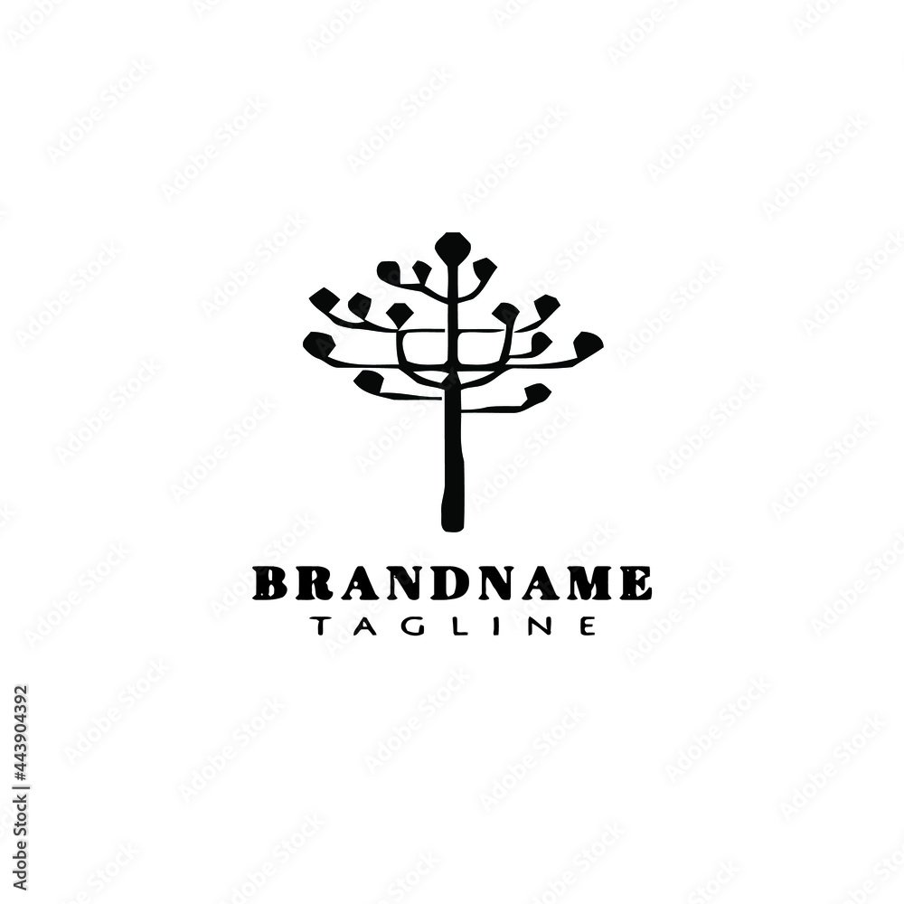 concept araucaria tree logo icon design template vector illustration