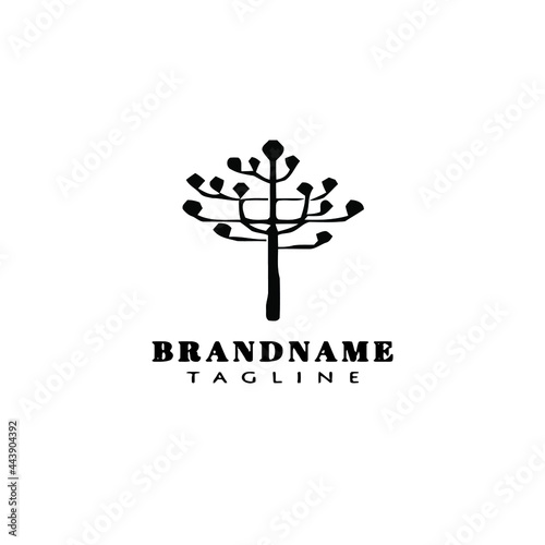 concept araucaria tree logo icon design template vector illustration photo