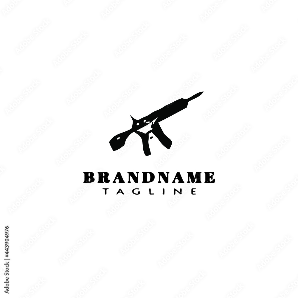 gun design logo icon creative vector illustration