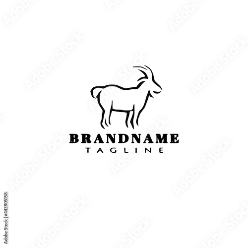 cute goat logo icon design vector illustration