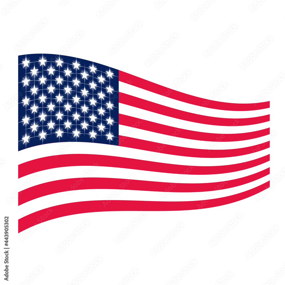 Fototapeta premium United States of America Flag vector.