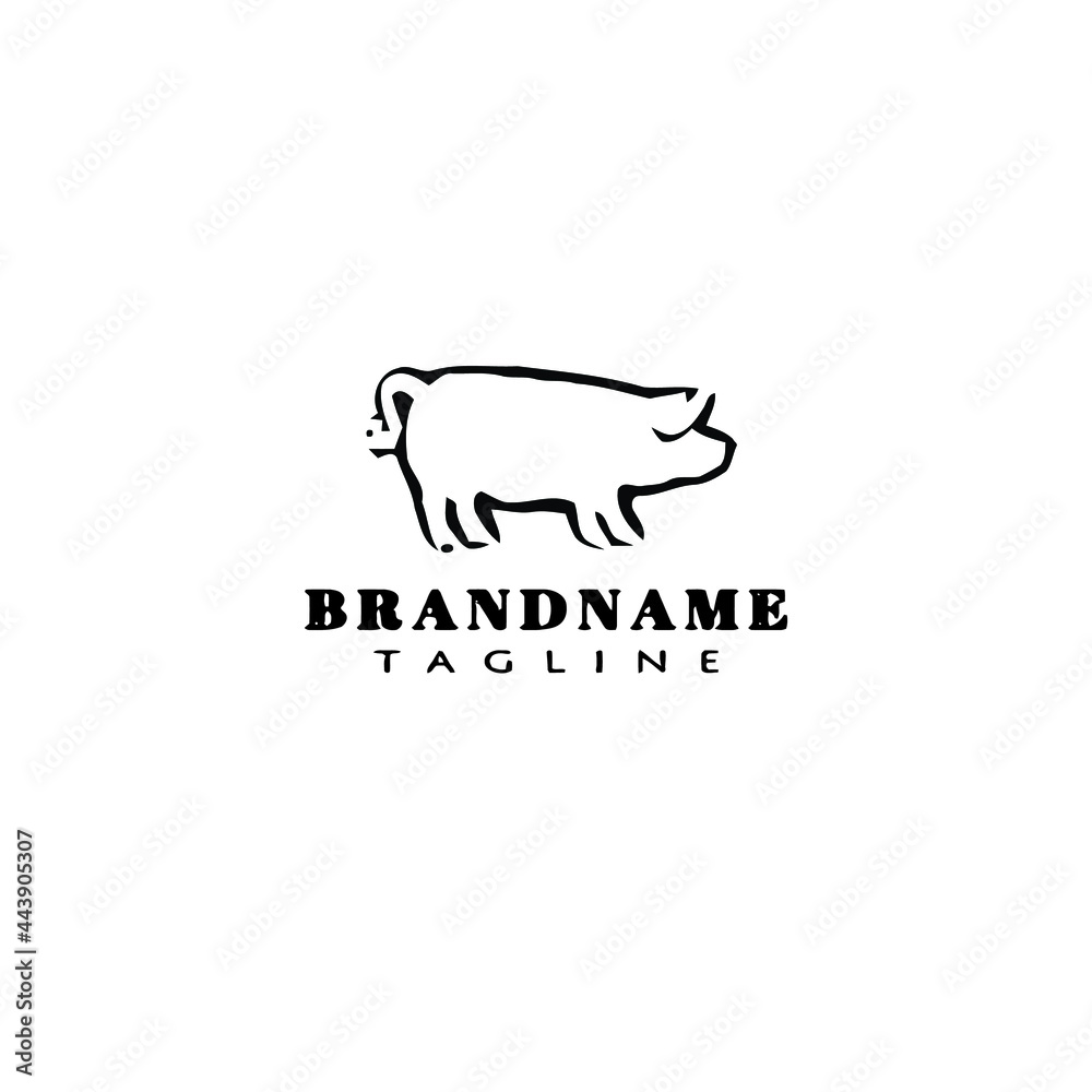 Obraz premium pig logo icon design template vector illustration
