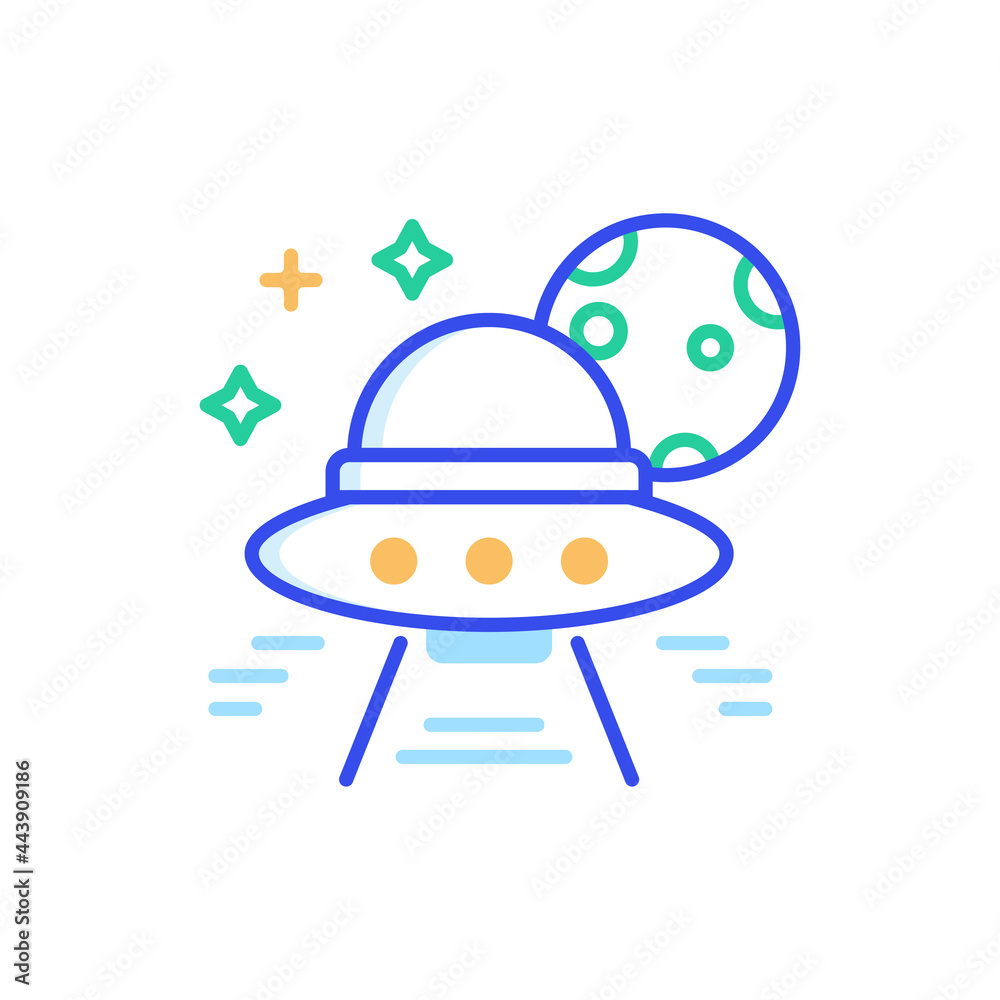 Spaceship Vector Outline Style Icon. EPS 10 FIle Spaceship Vector Outline Style Icon. EPS 10 FIle