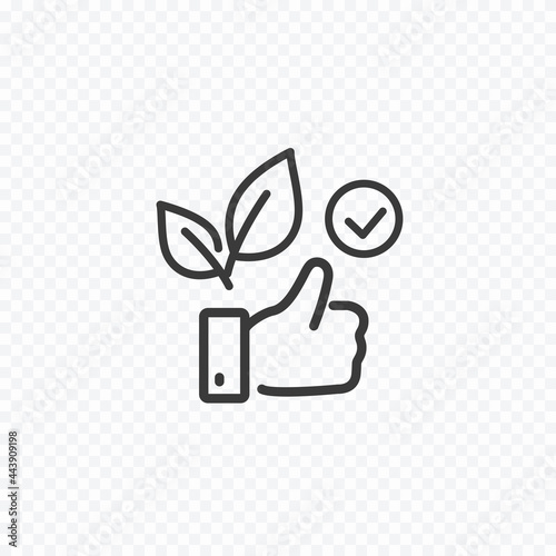 Icon of eco, vegan and no artificial free elements. Vector certified, tested products for skin, hair and food. Healthcare cosmetic natural sign