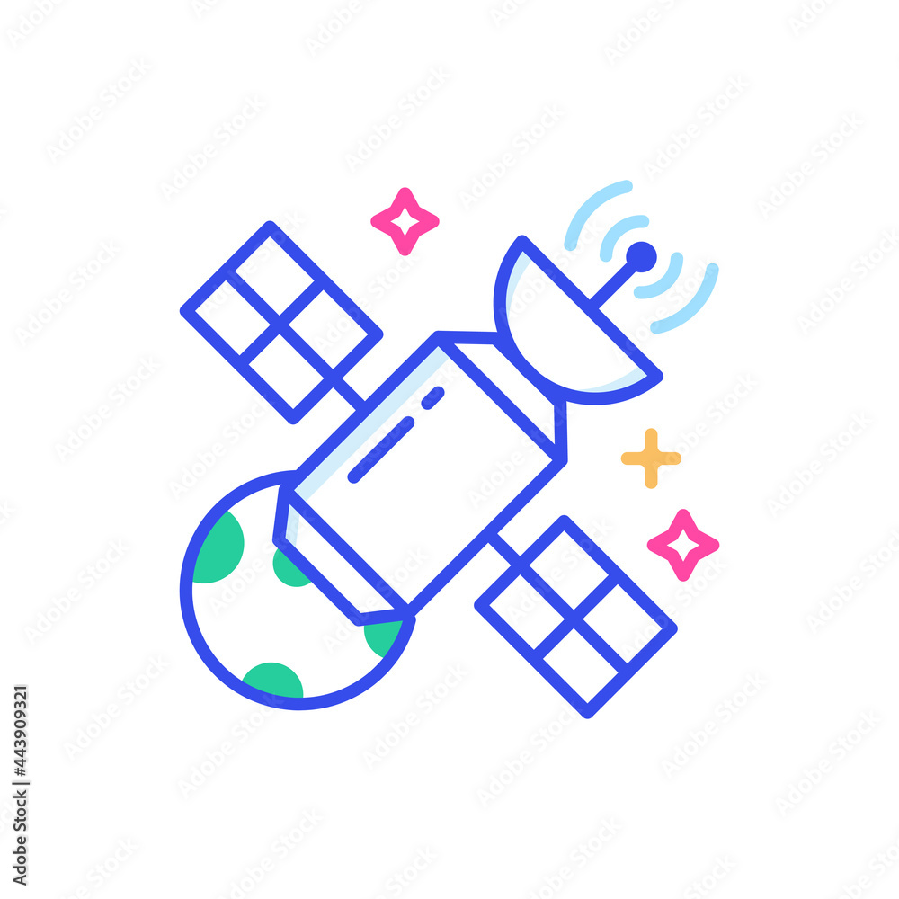 Orbital Station Vector Outline Style Icon. EPS 10 FIle Orbital Station Vector Outline Style Icon. EPS 10 FIle