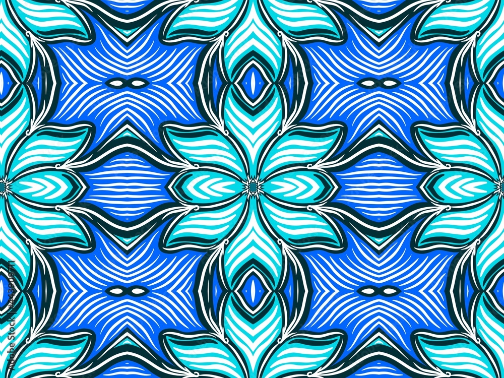 Ethnic Tribal Argyle Seamless Pattern. Abstract Mosaic Geometric Diamond Shapes Colorful Background. Traditional Boho Ikat Ornament of Doodle Rhombuses	