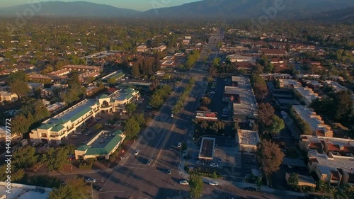 Aerial:  Cupertino Silicon Valley in California