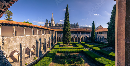 Canvas Print Batalha - June 22, 2021: Inner courtyard of the Majestic Batalha Monastery, Port
