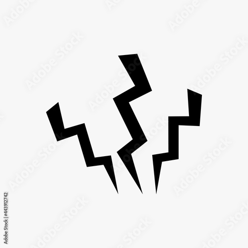 Free Download lightning cracked ground icon vector design - GFXLoad