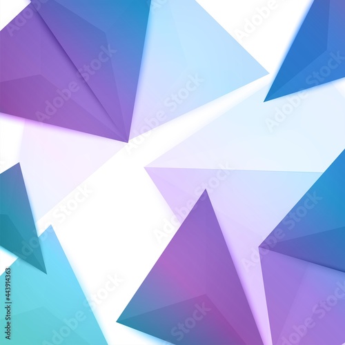 Colorful gradient 3d triangle background