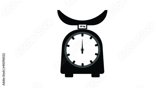 Object design measuring kitchen weight,
Kitchen scale illustration sign