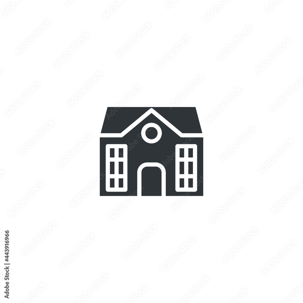 isolated house sign icon, vector illustration