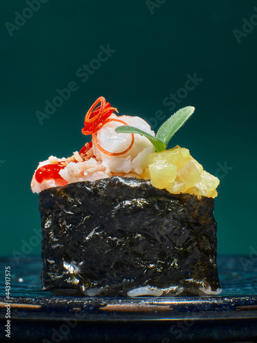 asian cusine food japanese sushi gunkan photo