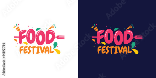 food festival logo design template. 