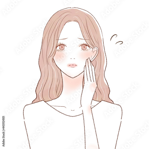 メイク崩れに悩む女性