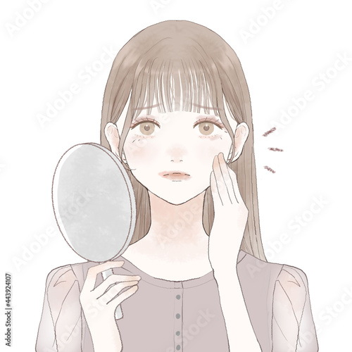 メイク崩れに悩む女性