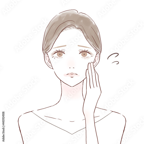 メイク崩れに悩む女性