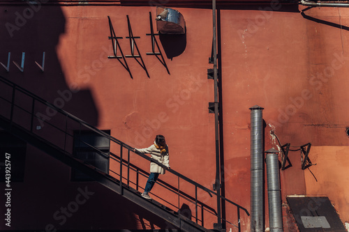 Terracotta wall. photo